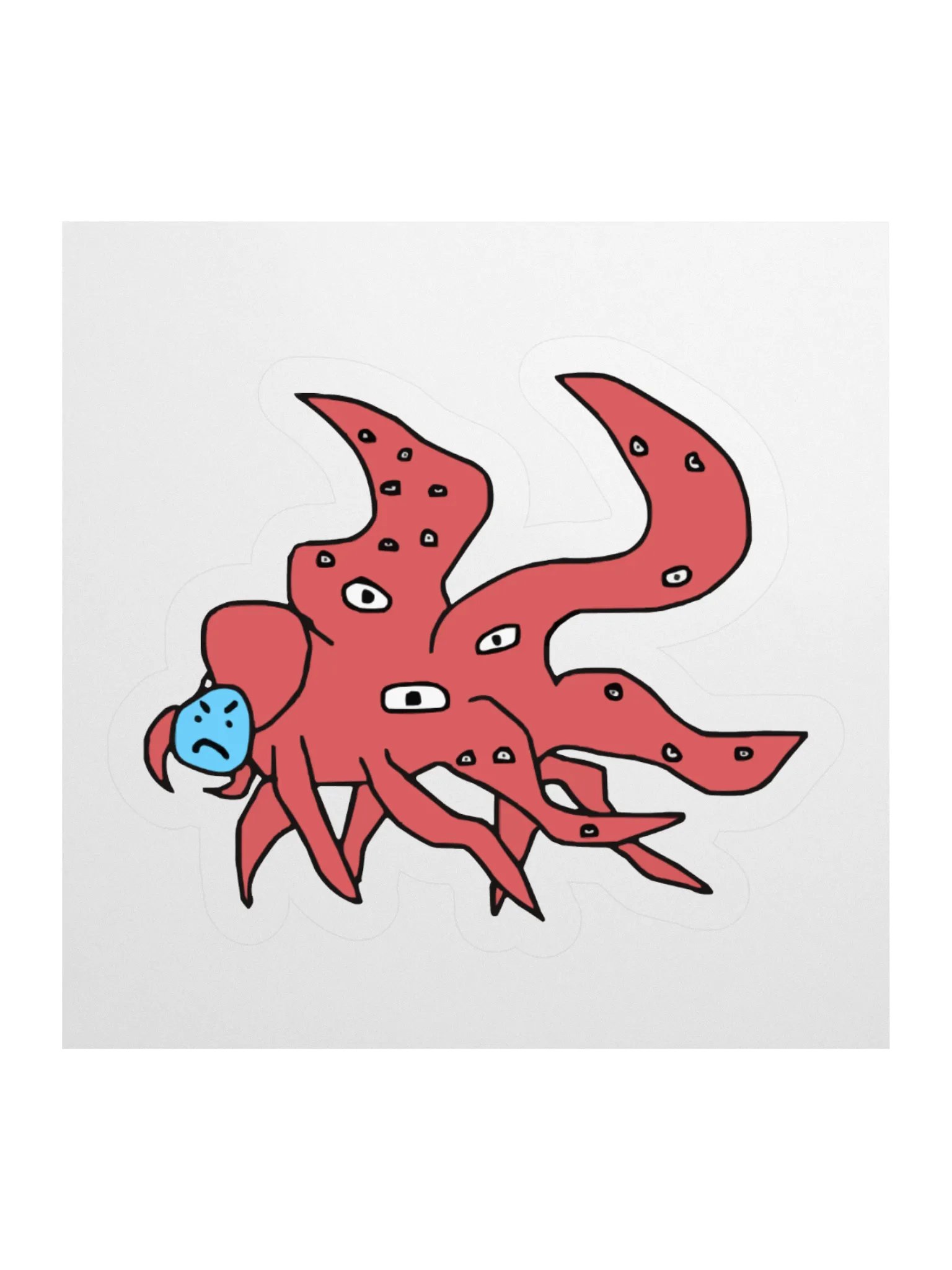 Red AI Shoggoth Sticker product image (1)