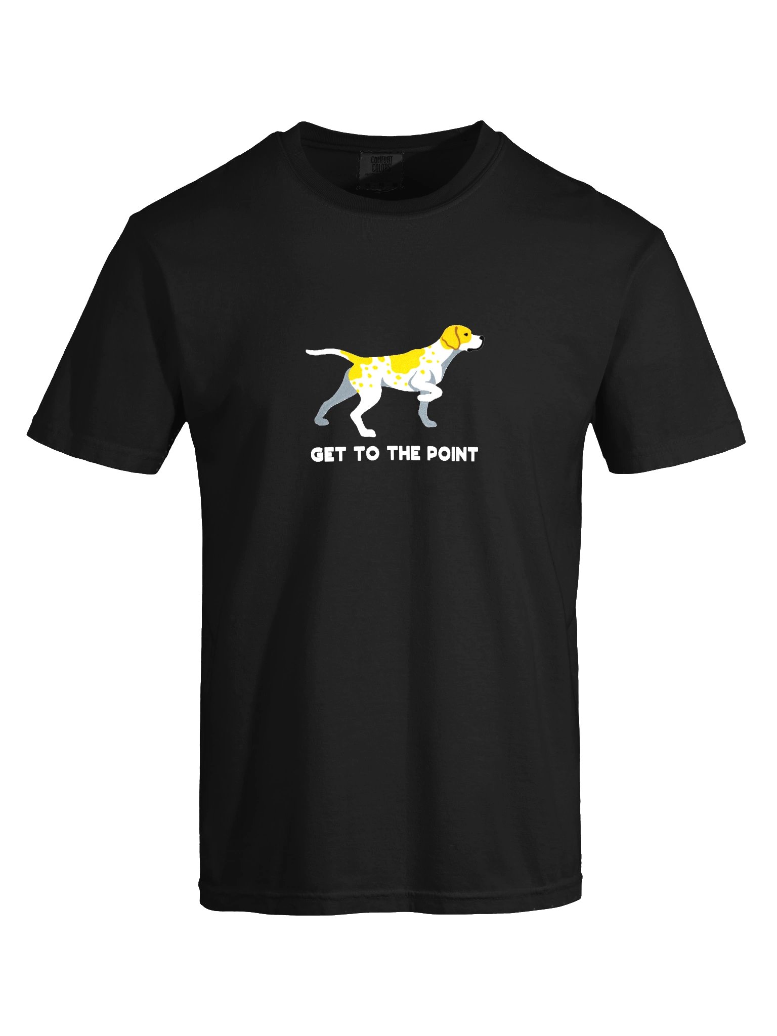 Get to the Point T-Shirt(Embroidered) of an English Pointer(Lemon & White) product image (10)