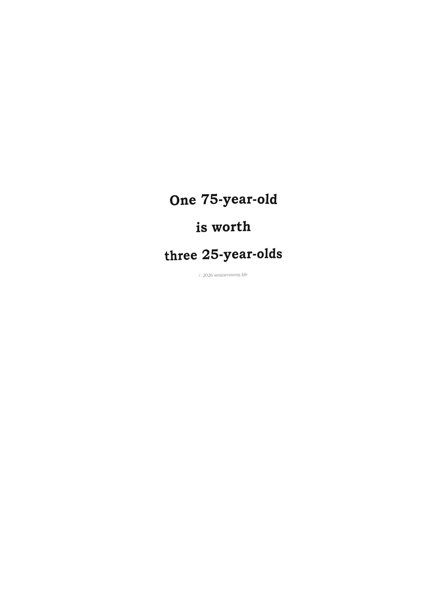 One 75-Year-Old, Triple the Worth Tee product image (5)