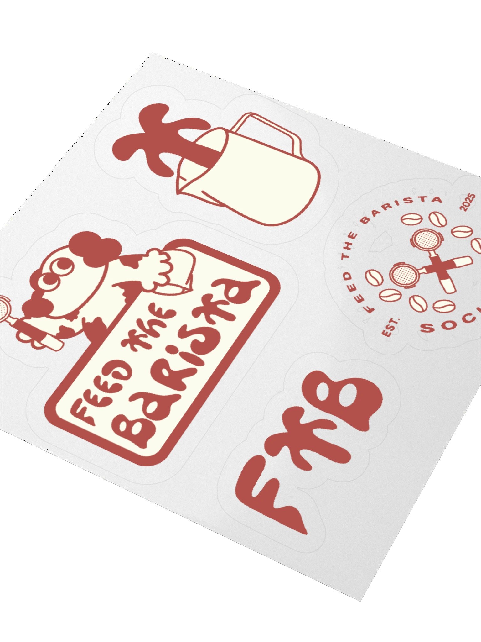 Feed the Barista sticker sheet 2 product image (8)