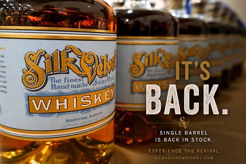 Back in stock.

Silk Velvet Single Barrel is once again available online.

A 7-year-old Kentucky Straight Bourbon. 107 proof....