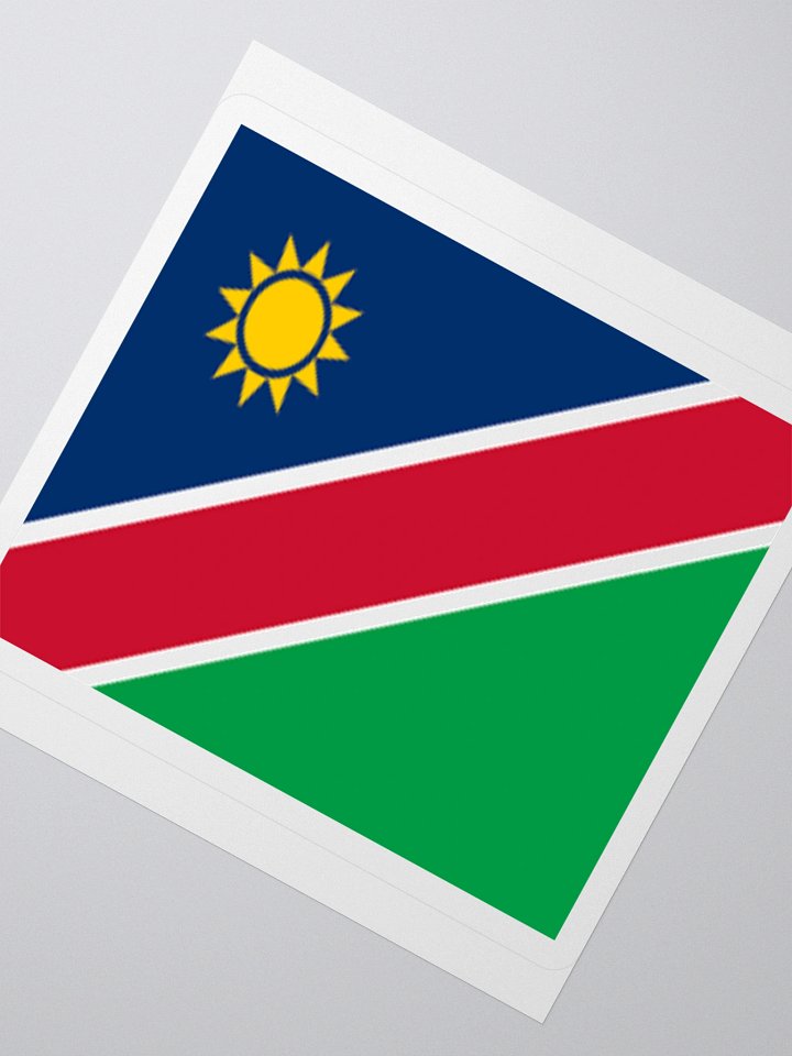 Exclusive Namibia Flag Kiss-Cut Sticker by TDS Music - Unique Design (3" x 3", 4" x 4", 5.5" x 5.5") product image (5)
