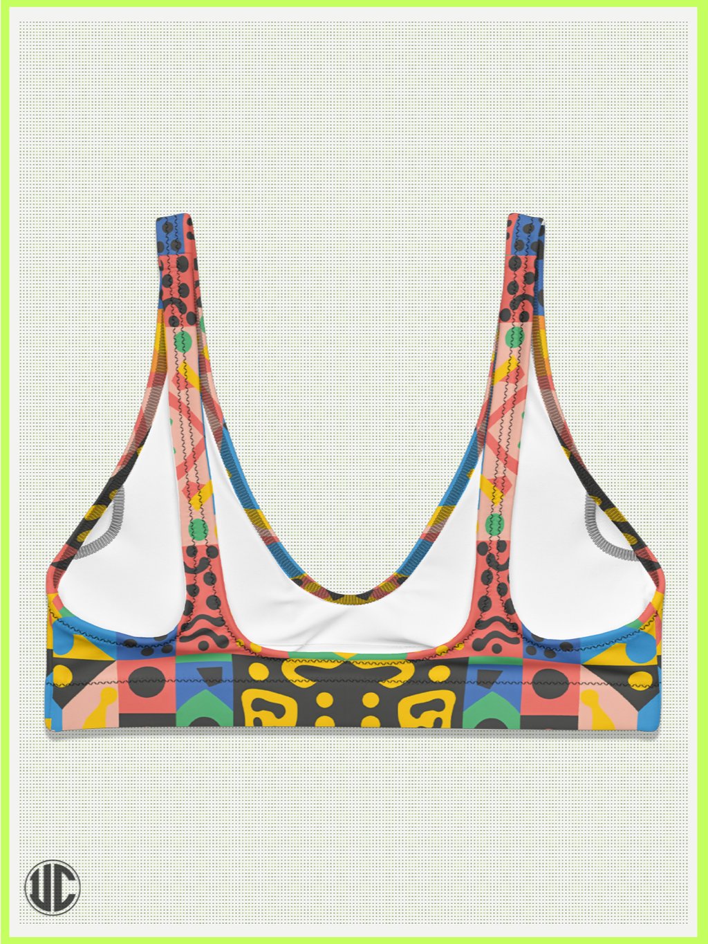 UnkoCon – Vivid Memphis Style Bikini Top product image (2)