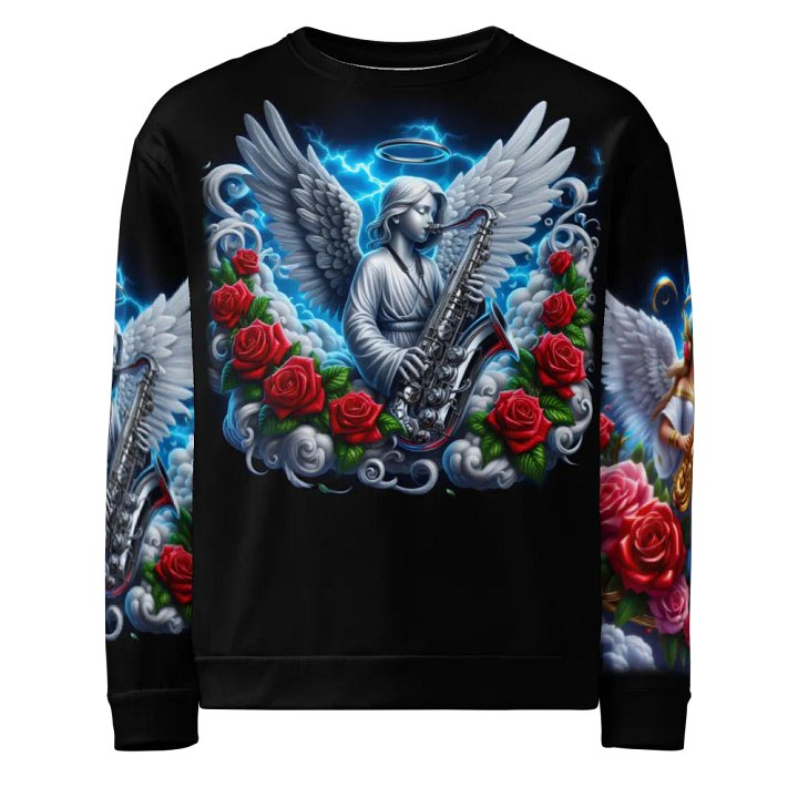 Angels making Music with a Saxophone - All-Over Unisex Sweatshirt #32 product image (1)