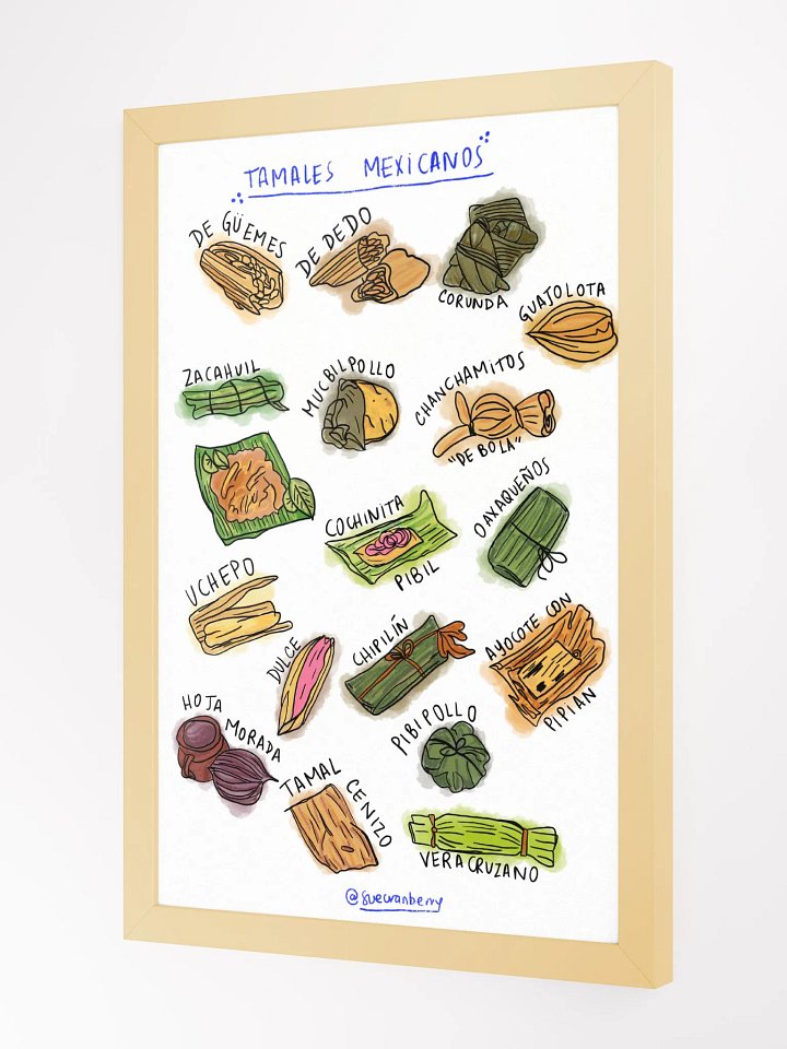 Tamales Mexicanos Framed Poster product image (2)