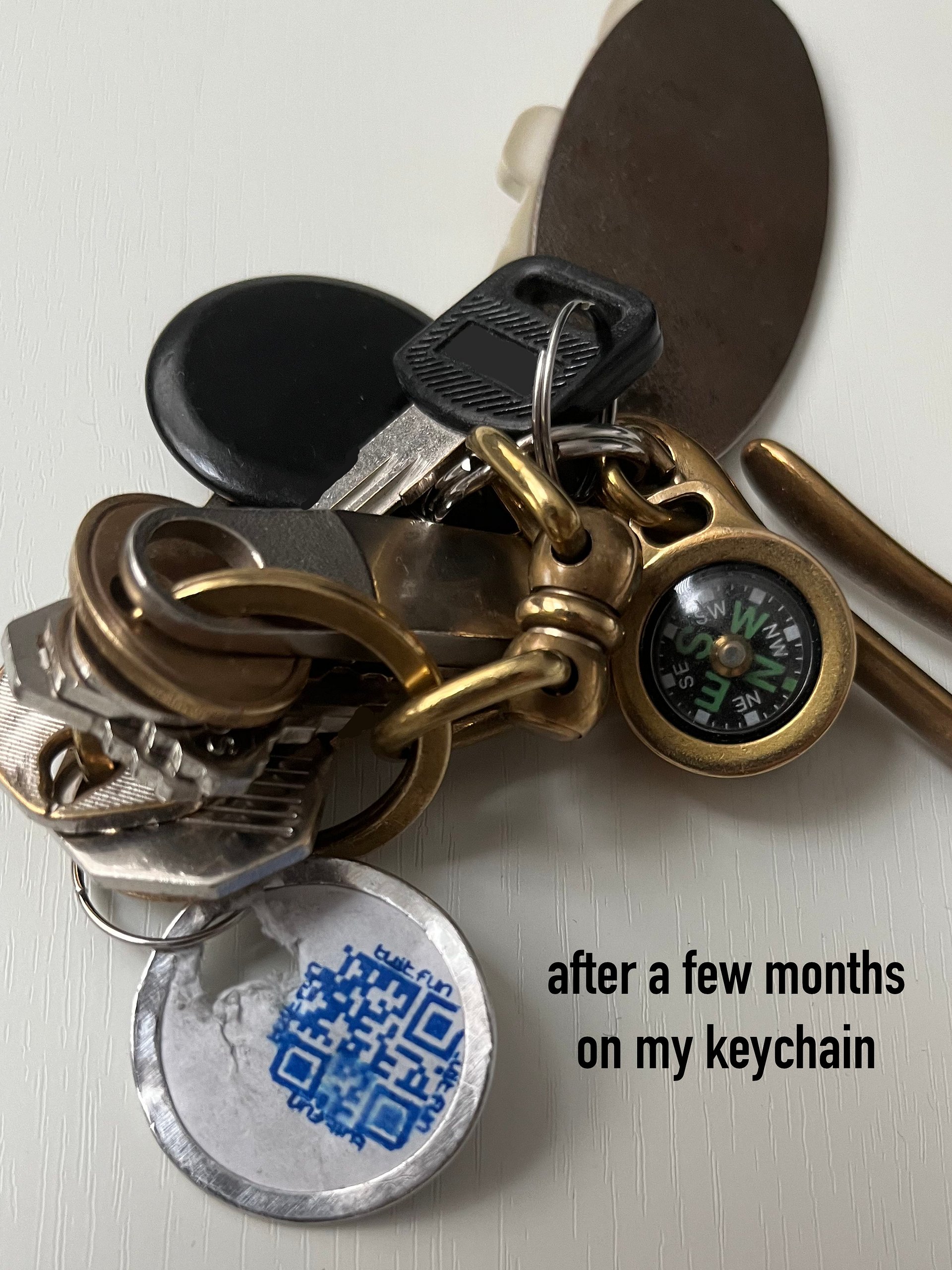 “Someday Is Today” Hand‑Stamped Round Tuit Keychain – Limited Handmade Collectible product image (4)