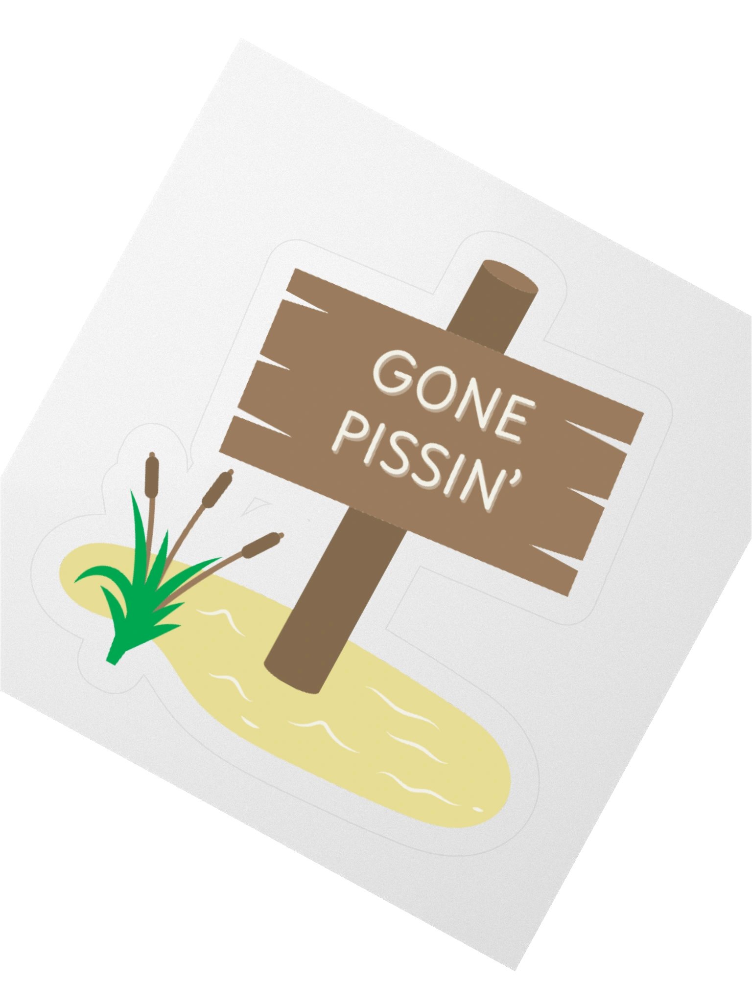 Gone Pissin' Sticker product image (2)