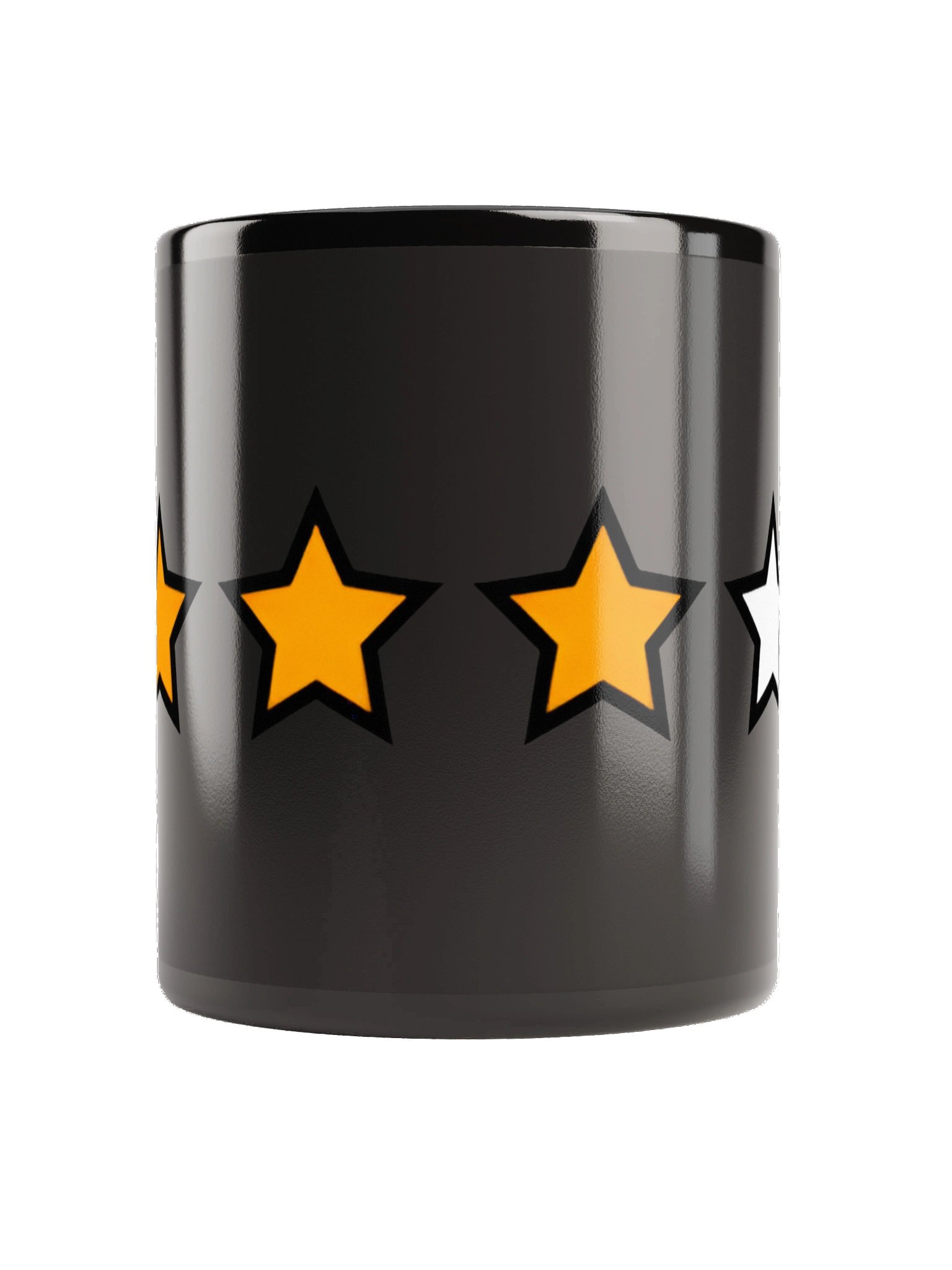 5-Star Rating Glossy Black Mug product image (4)
