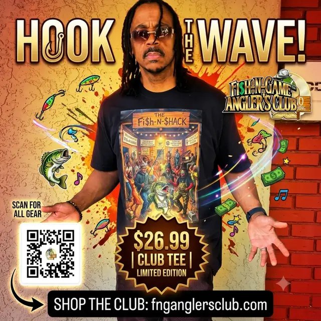 Wassup, it's Cletus Clearlake! I'm tryna get this thing back movin' and groovin'... I got a lot of videos I'm gonna try to move over and I'm also serving the fishing community with these Fi$h-N-Game Angler's Club shirts! Cop you one or tell a friend that knows a friend that can tell a friend to come by https://fnganglersclub.com and cop some fresh fishing tees! I appreciate the business and I'm gonna provide more content to TikTok too! Stay tuned in.... and support the movement! 