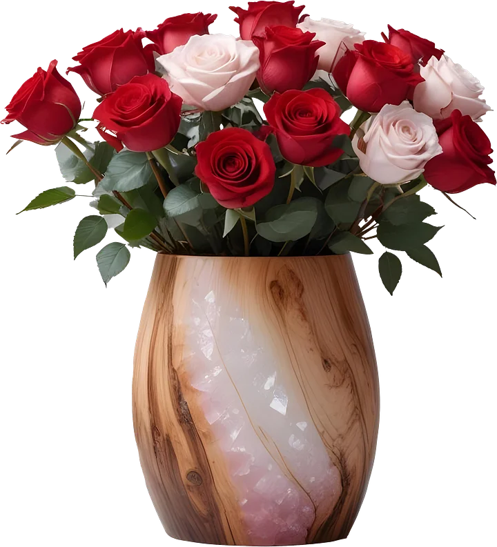 Romantic Rosewood Vase - PNG – Perfect for Valentine’s Day and Wedding Themes product image (1)