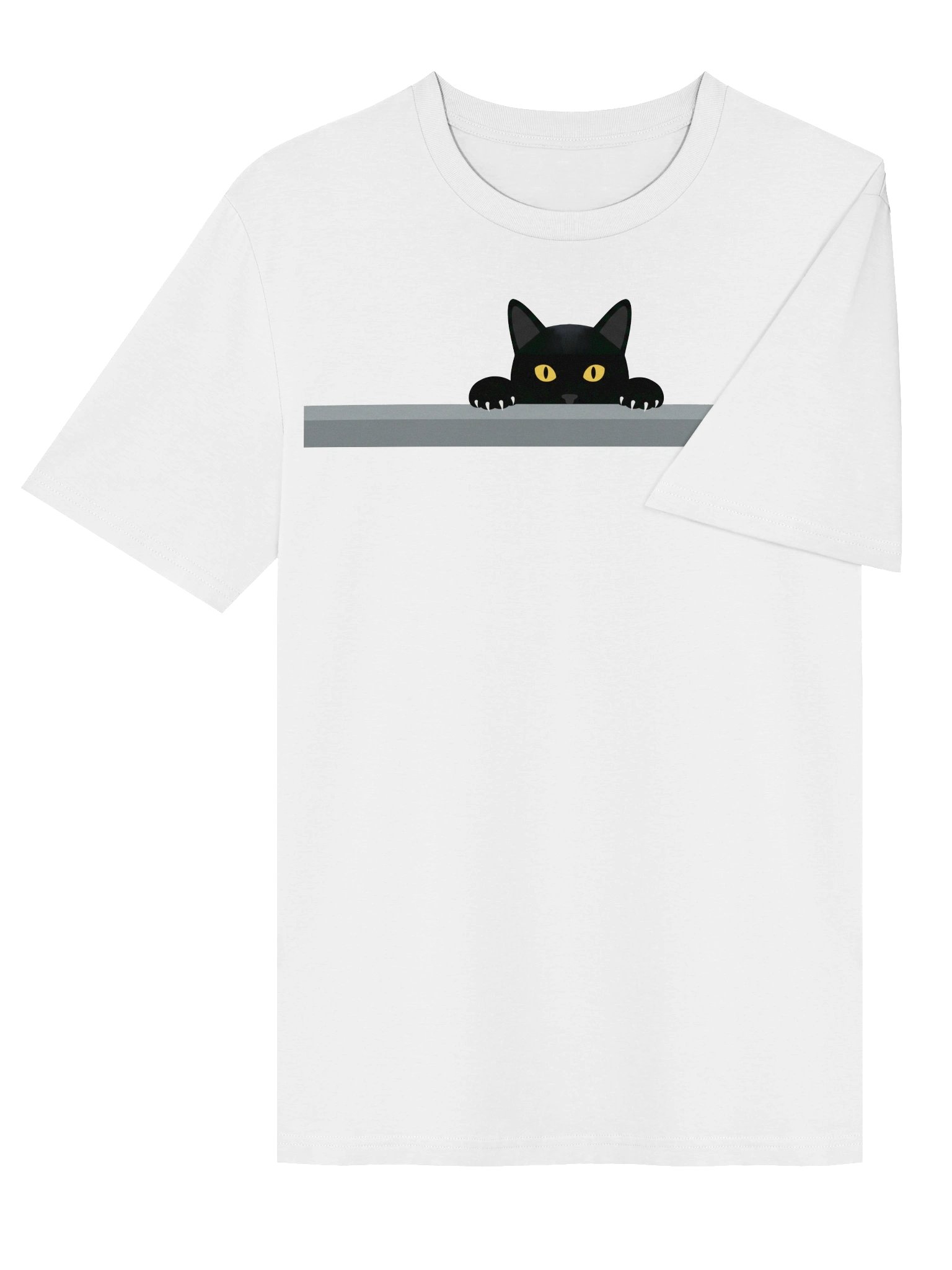 Black Cat Over Wall T-shirt product image (3)