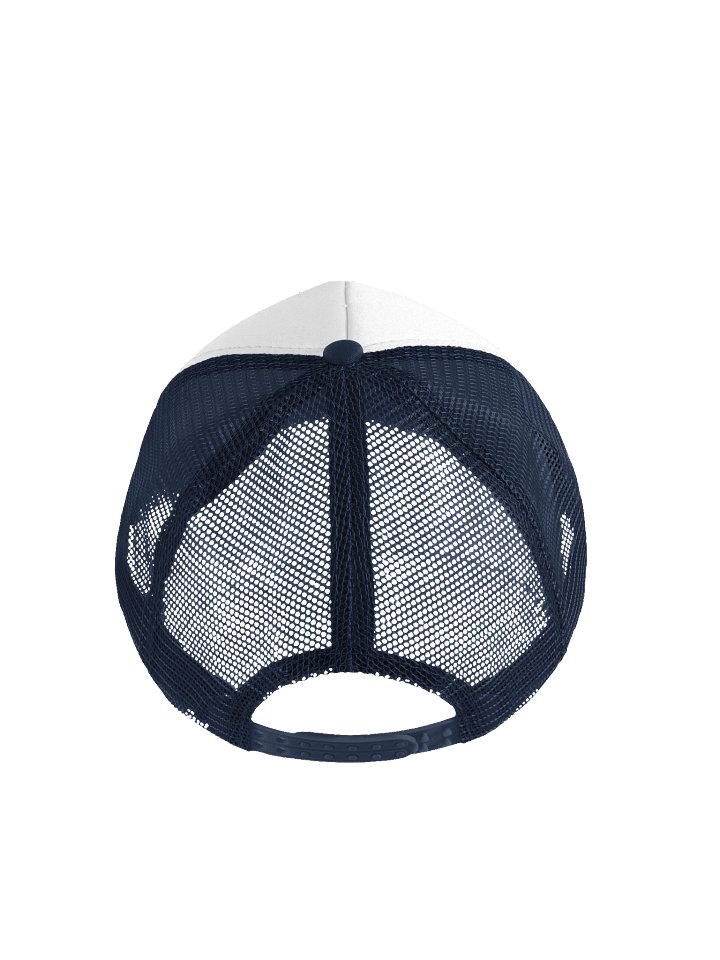 Elbo Room Classic Arched Text Retro Trucker Hat | Navy & White Edition product image (10)