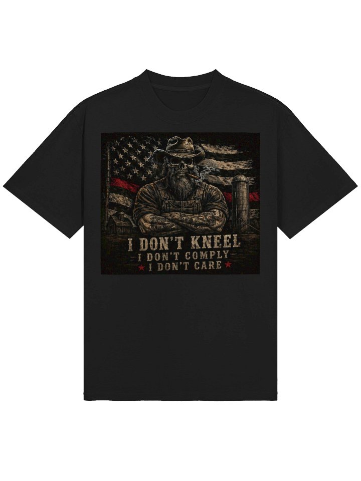 I Dont Kneel - I Dont Comply AS Colour Premium Oversized Faded T-Shirt product image (1)