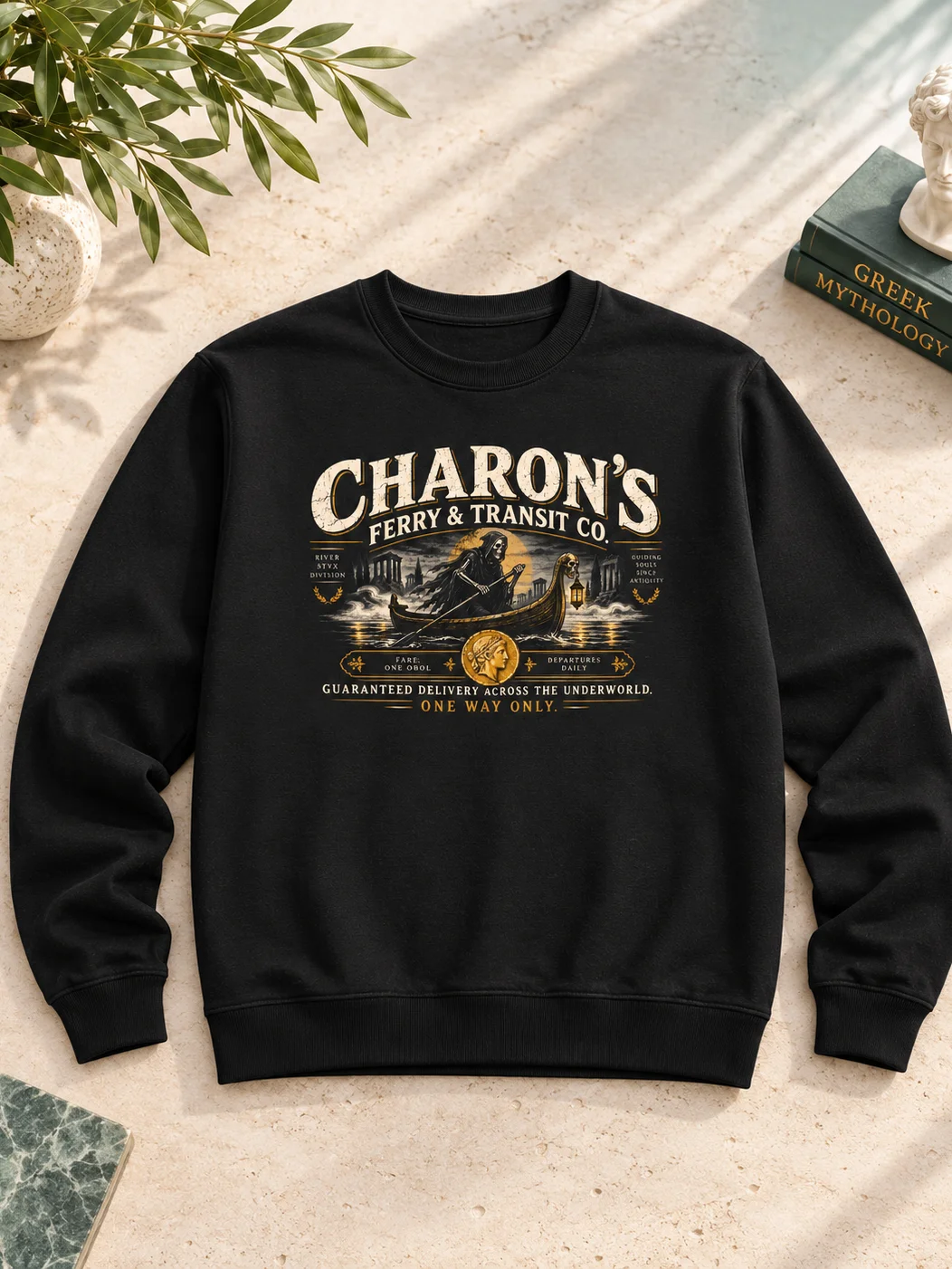 Charon’s Ferry & Transit Co. Greek Mythology Sweatshirt product image (2)