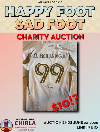 In collaboration with @chirla_org we are auctioning off some INSANE LAFC and HFSF merch to celebrate our first live show this...