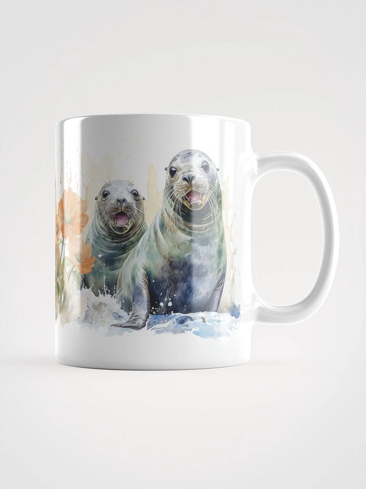 Seal Splash White Glossy Mug product image (1)