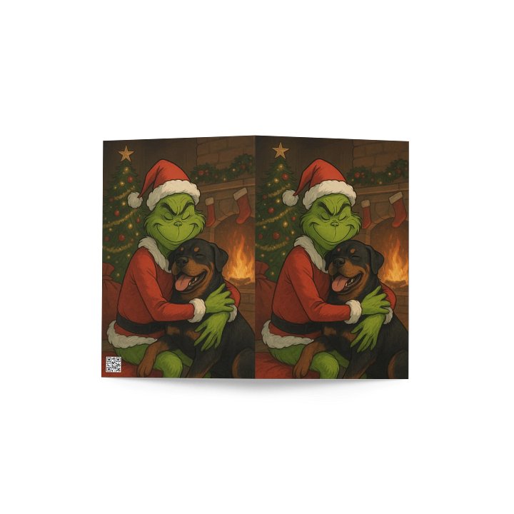 Grinch & Rottweiler Christmas Greeting Card product image (4)