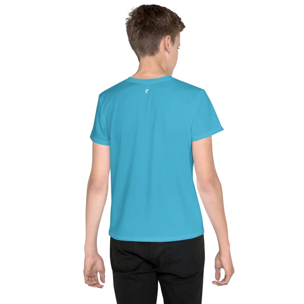 Blue Kids Crew Neck T-Shirt product image (2)