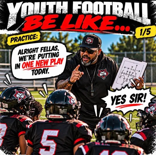 Spent 20 minutes teaching ONE new play. Practice: “YES SIR, WE GOT IT!” Game day: Complete chaos. 😭🏈 Coach looked at the play sheet and said… “Yeah, we running Power.” 😂 Coaches, what play made YOU simplify the playbook? #YouthFootball #FootballCoach #YouthSports #CoachBeast #fypシ 