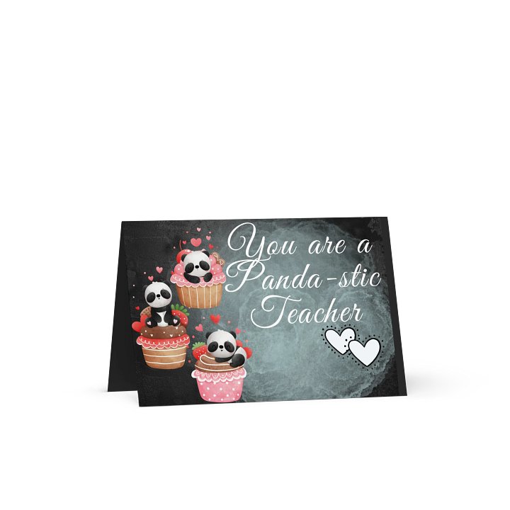 you are a panda-stic teacher greeting card product image (2)