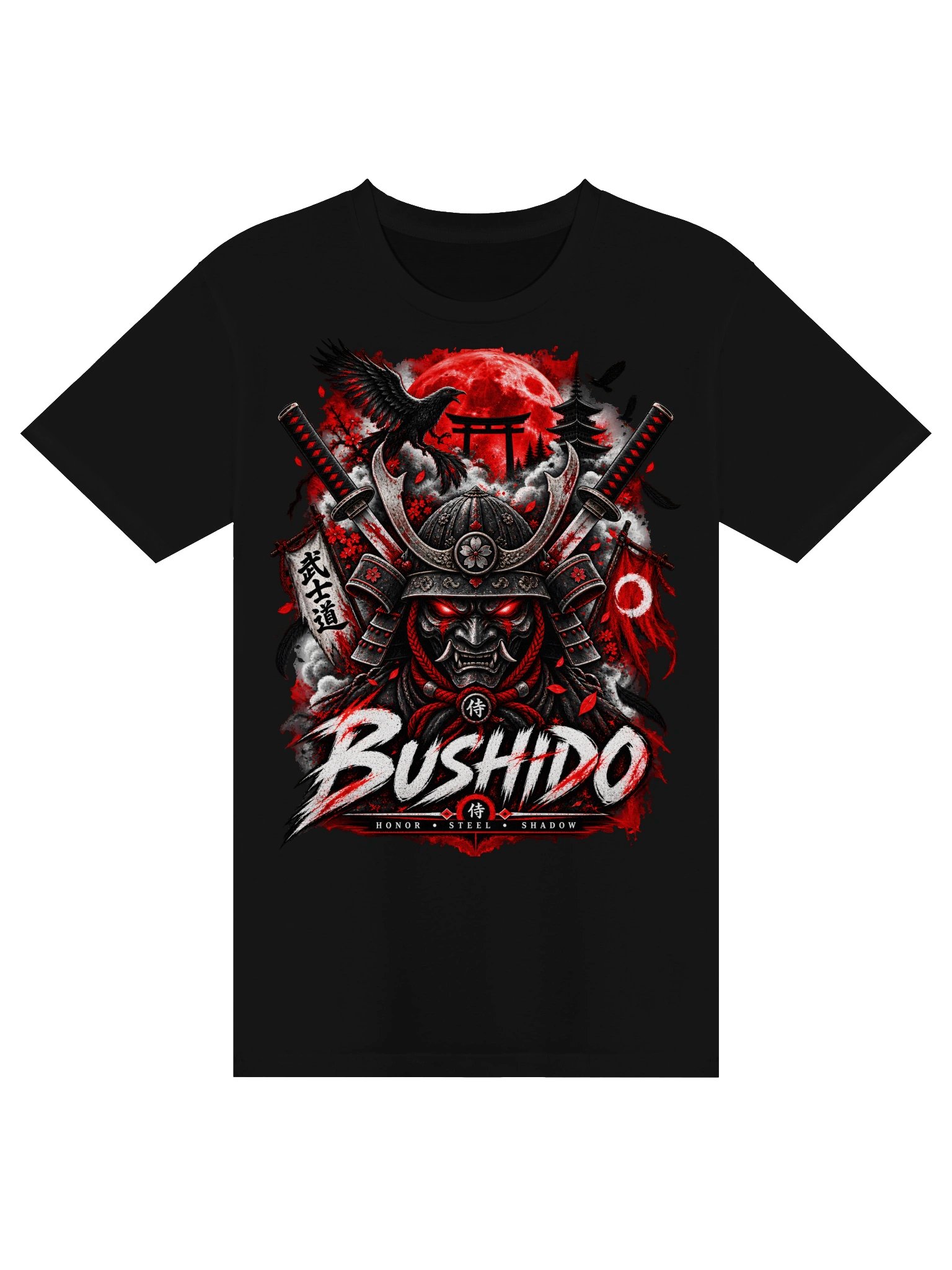 BUSHIDO Samurai T-Shirt | Dark Japanese Warrior Graphic Tee product image (1)