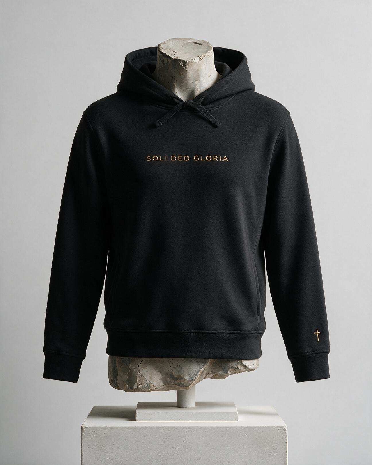 SOLI DEO GLORIA ORGANIC-BLEND SIDE-POCKET HOODIE product image (1)