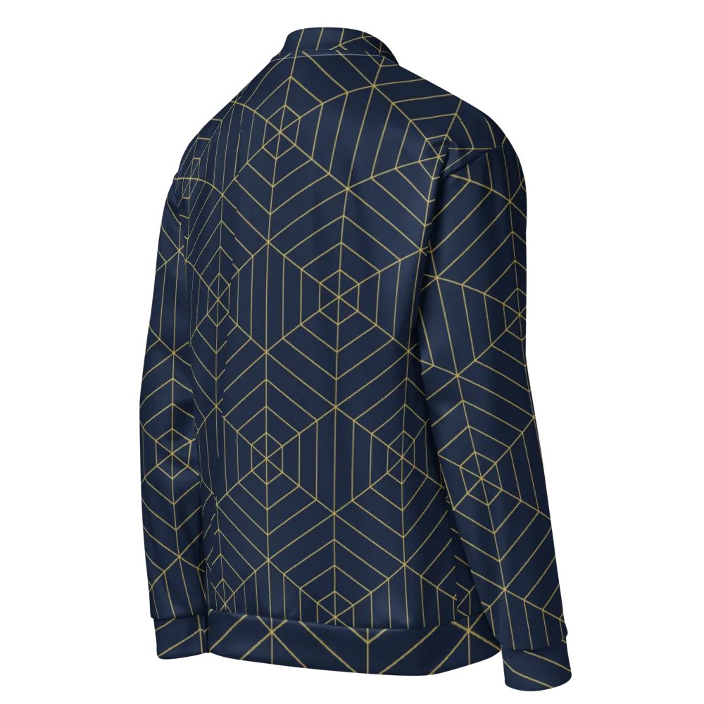 Geometric Gold Cube All-Over Bomber Jacket product image (9)