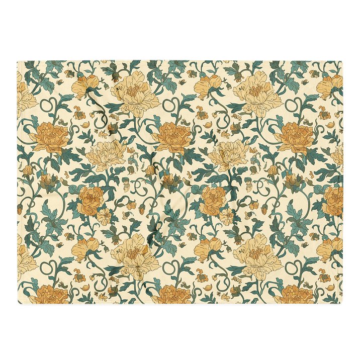 Stylish Vintage Floral Pattern Throw Blanket for Home Decor product image (2)
