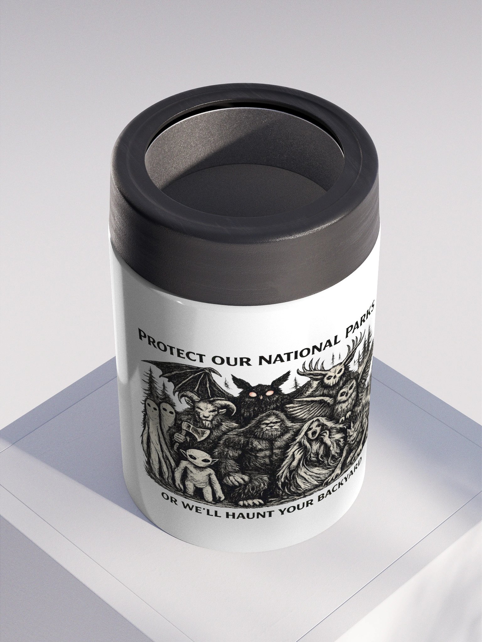 NATIONAL PARK CRYPTIDS STAINLESS STEEL KOOZIE product image (2)