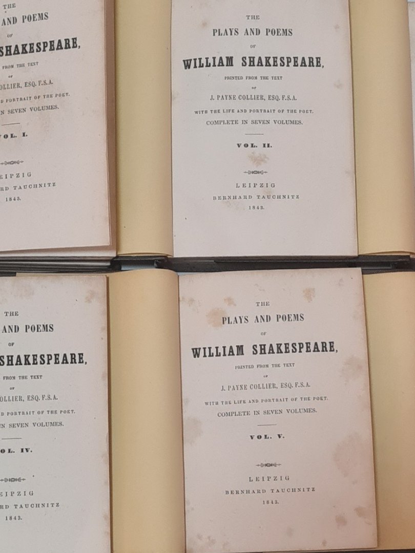 The Plays And Poems Of Shakespeare [1843] Tauchnitz product image (4)