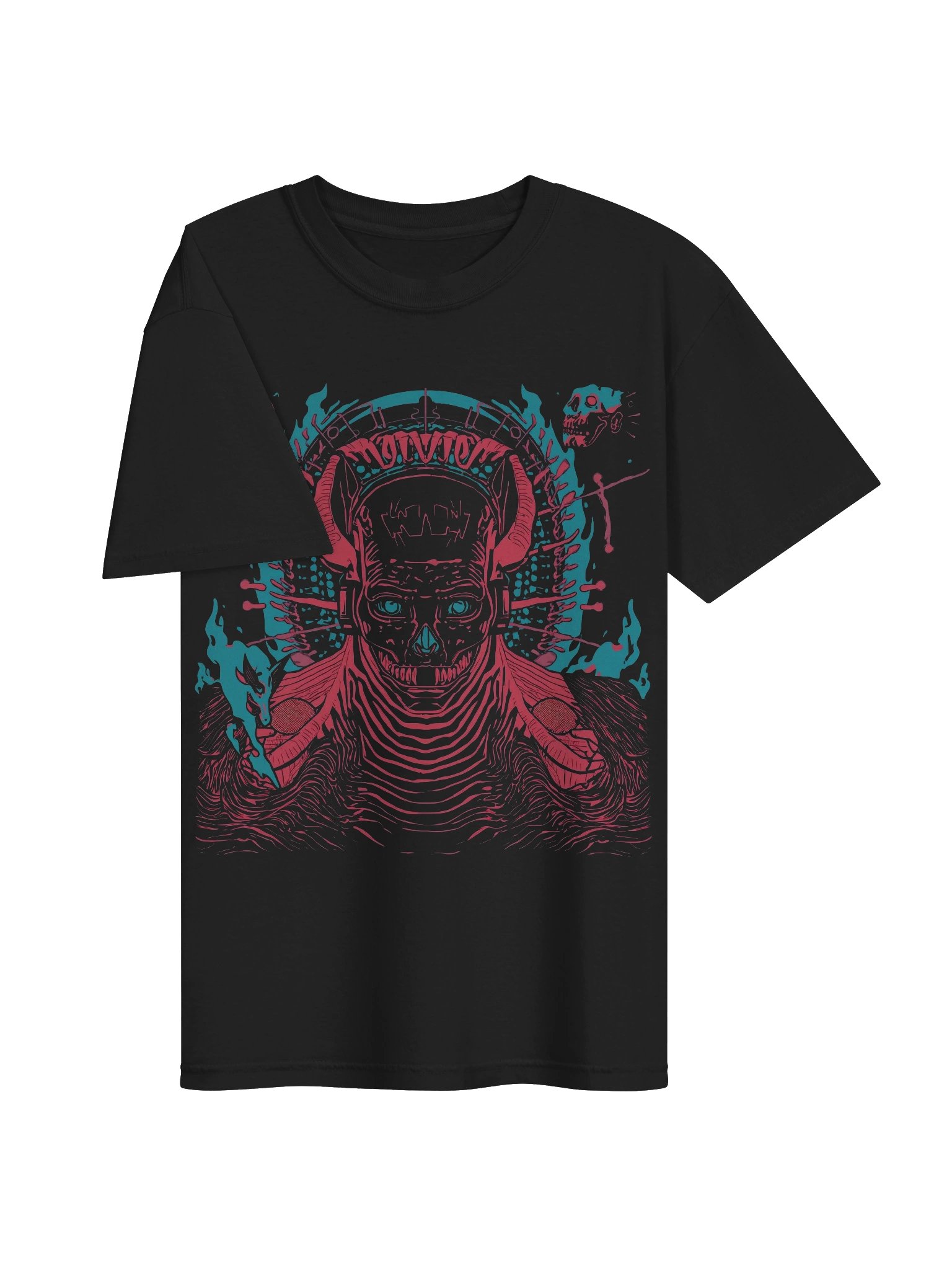 Neon Halo Demon Heavyweight T-Shirt product image (6)