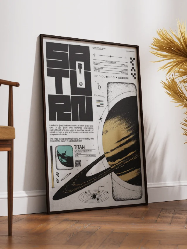 Dominion : Saturn — Bold Brutalist Digital Print for Modern Interior product image (3)