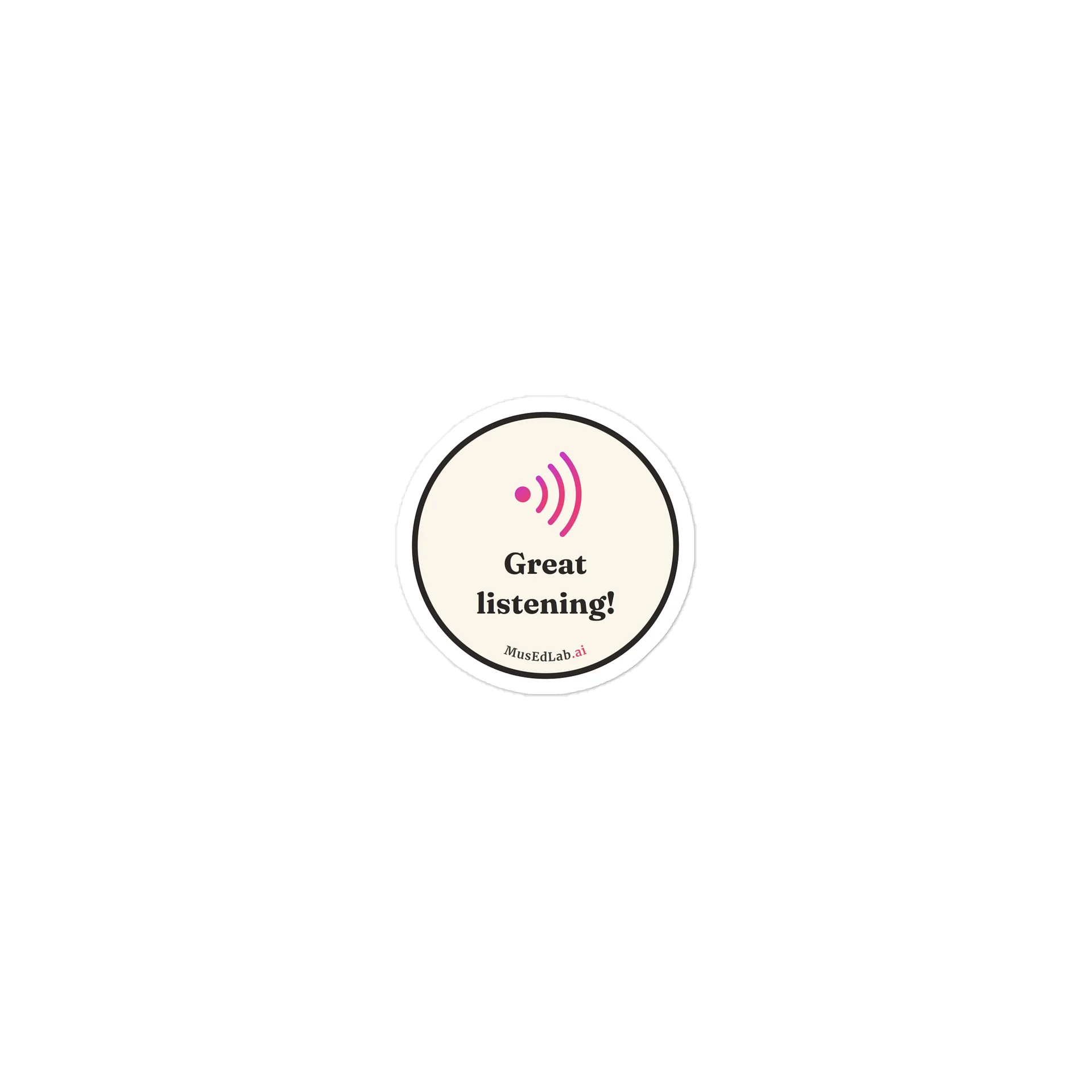 Music Reward Sticker - Great listening! product image (1)