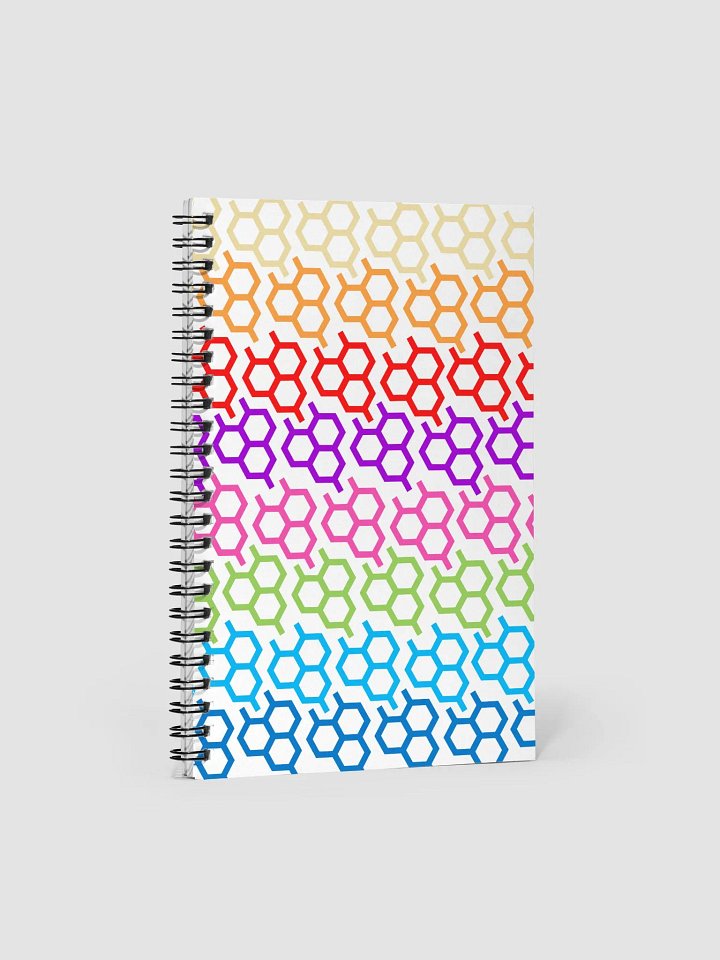 Multicolored Hexagons In A Geometrical Pattern Spiral Notebook product image (1)