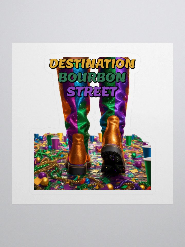 Destination Bourbon Street - Funny Mardi Gras Sticker product image (1)