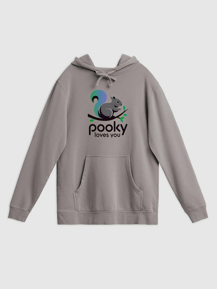 Super Premium Hoodie: Pooky Loves You, Simplistic beauty on branch. product image (1)