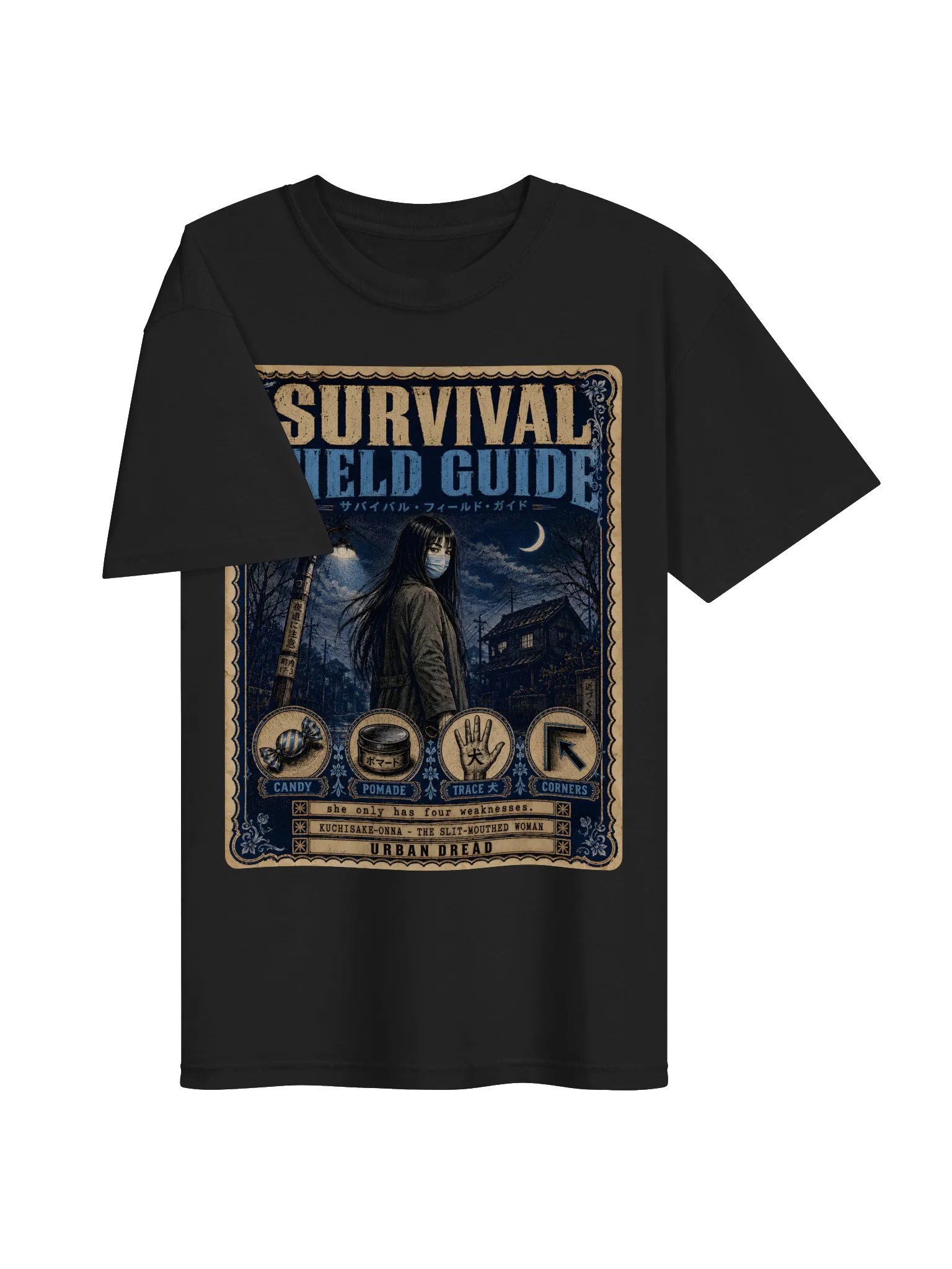 Kuchisake-Onna Survival Field Guide T-Shirt product image (2)