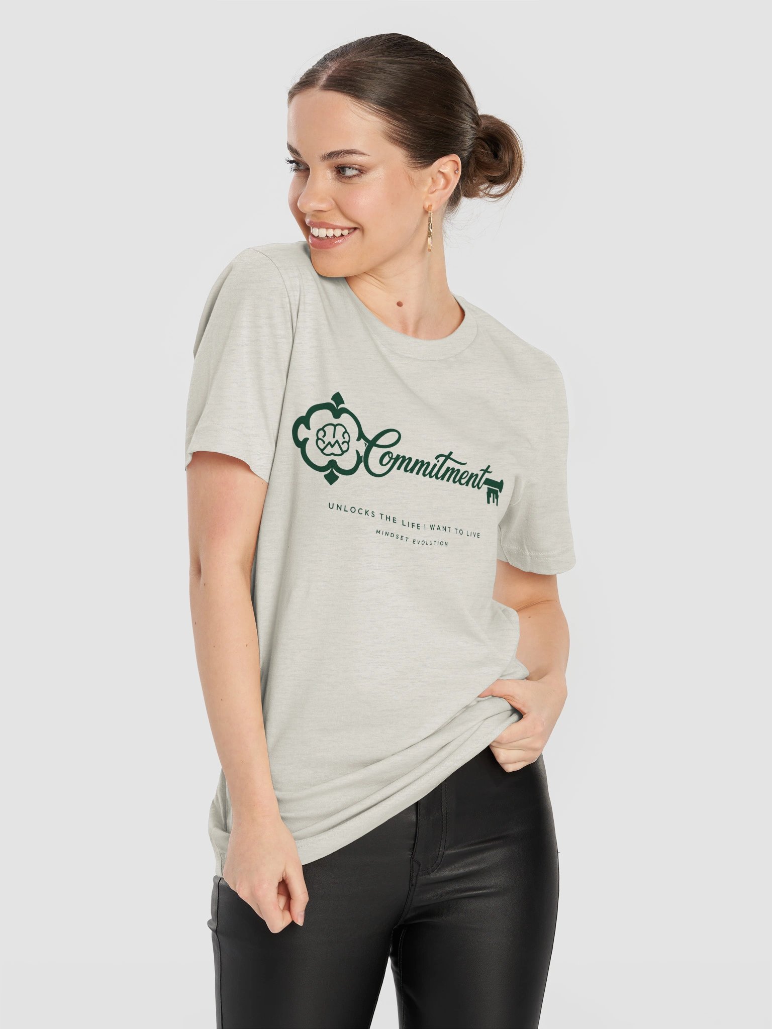 Mindset Evolution — The Commitment Tee (Heather Dust) product image (11)