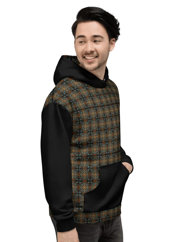 Sunset Kaleidoscope Unisex Hoodie (Black) product image (1)