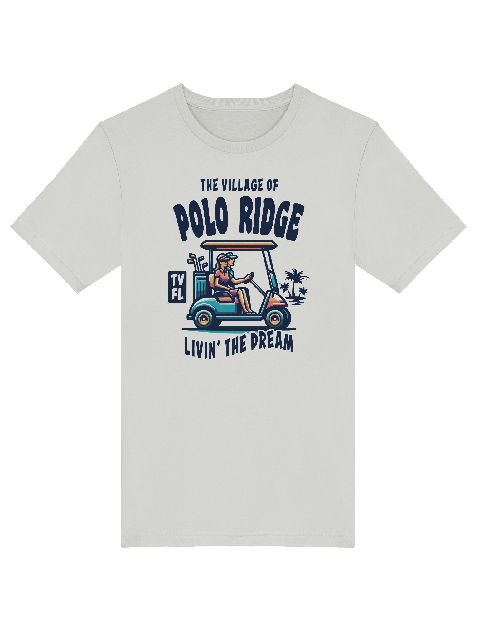 The Village of Polo Ridge TV FL Golf Cart Design T-Shirt product image (42)