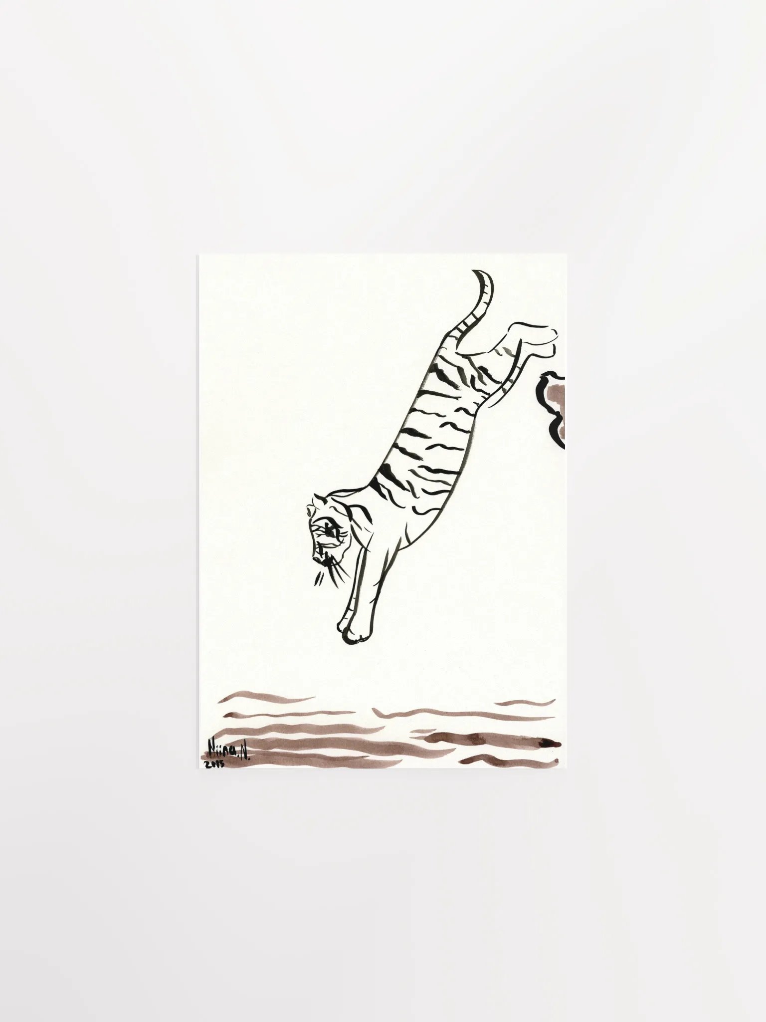 Jumping Tiger Art Print product image (1)