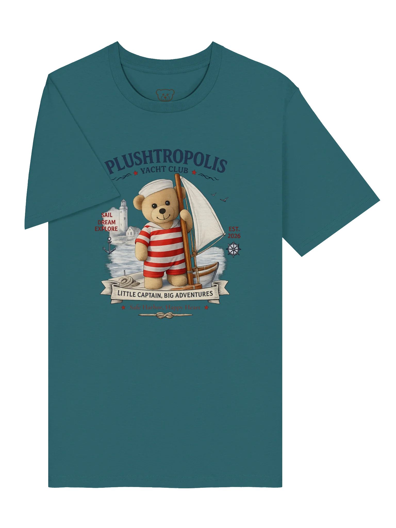 Plushtropolis Yacht Club Organic Cotton T-Shirt (Unisex) product image (5)