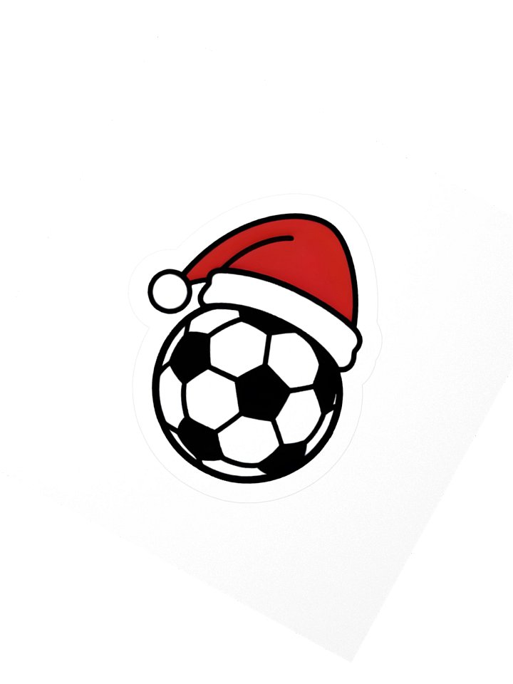 Santa Soccer Ball Kiss Cut Stickers product image (4)