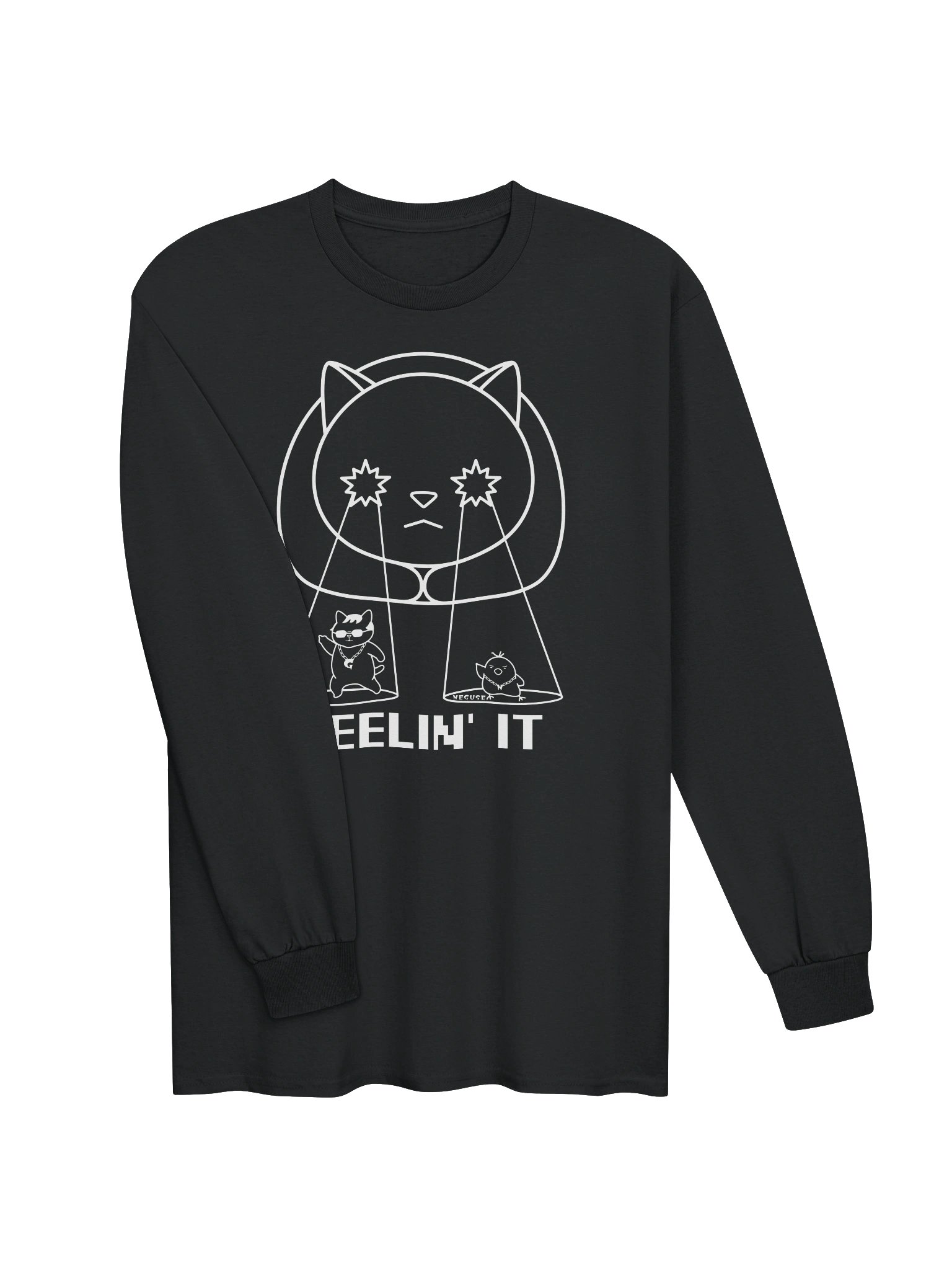 Goromi the Cat (Surreally Spotlighted Dancing) - Unisex Adult Long Sleeve T-shirt product image (2)