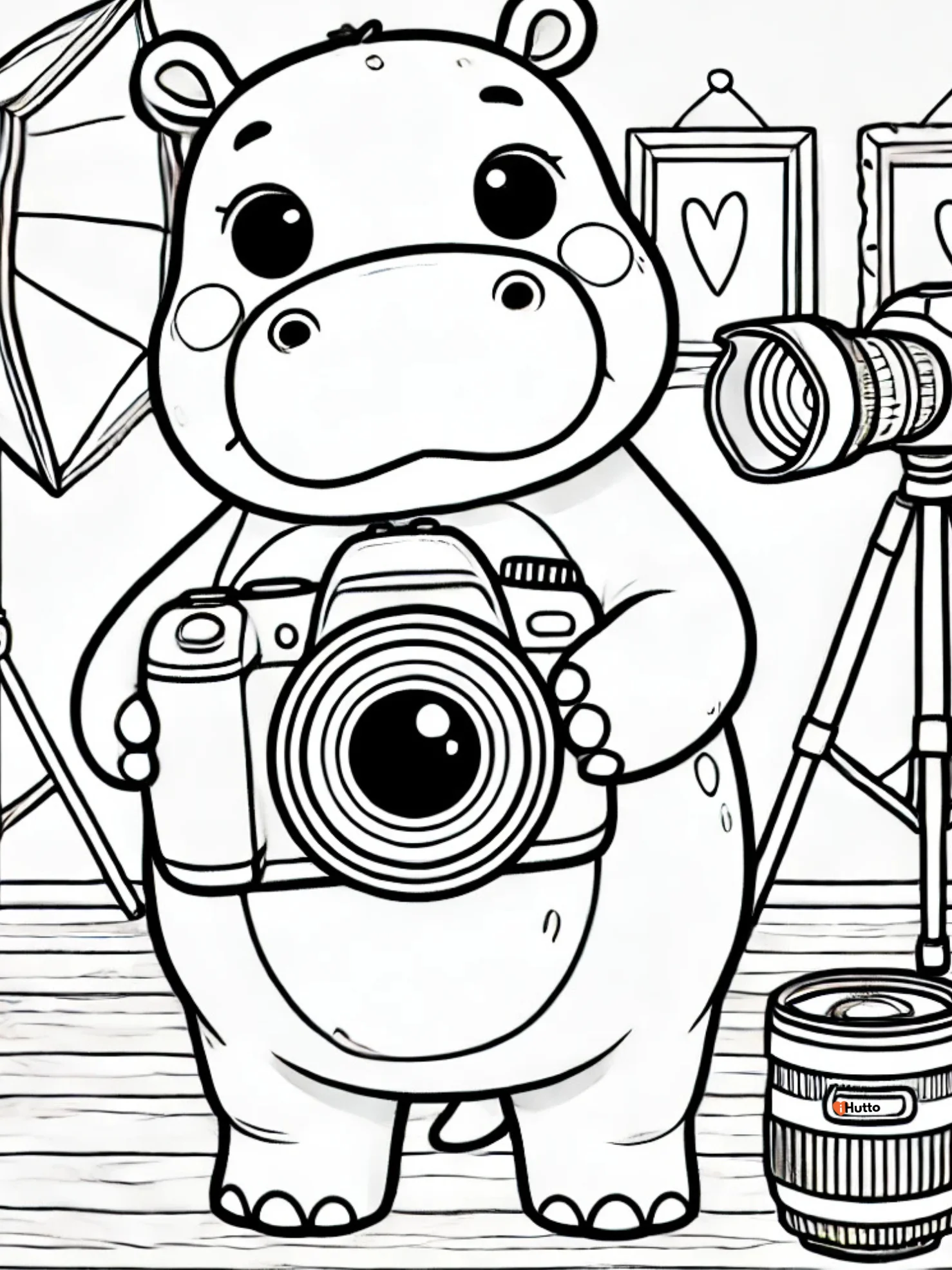 Hippos in Hutto Coloring Pages – Instant Download product image (3)