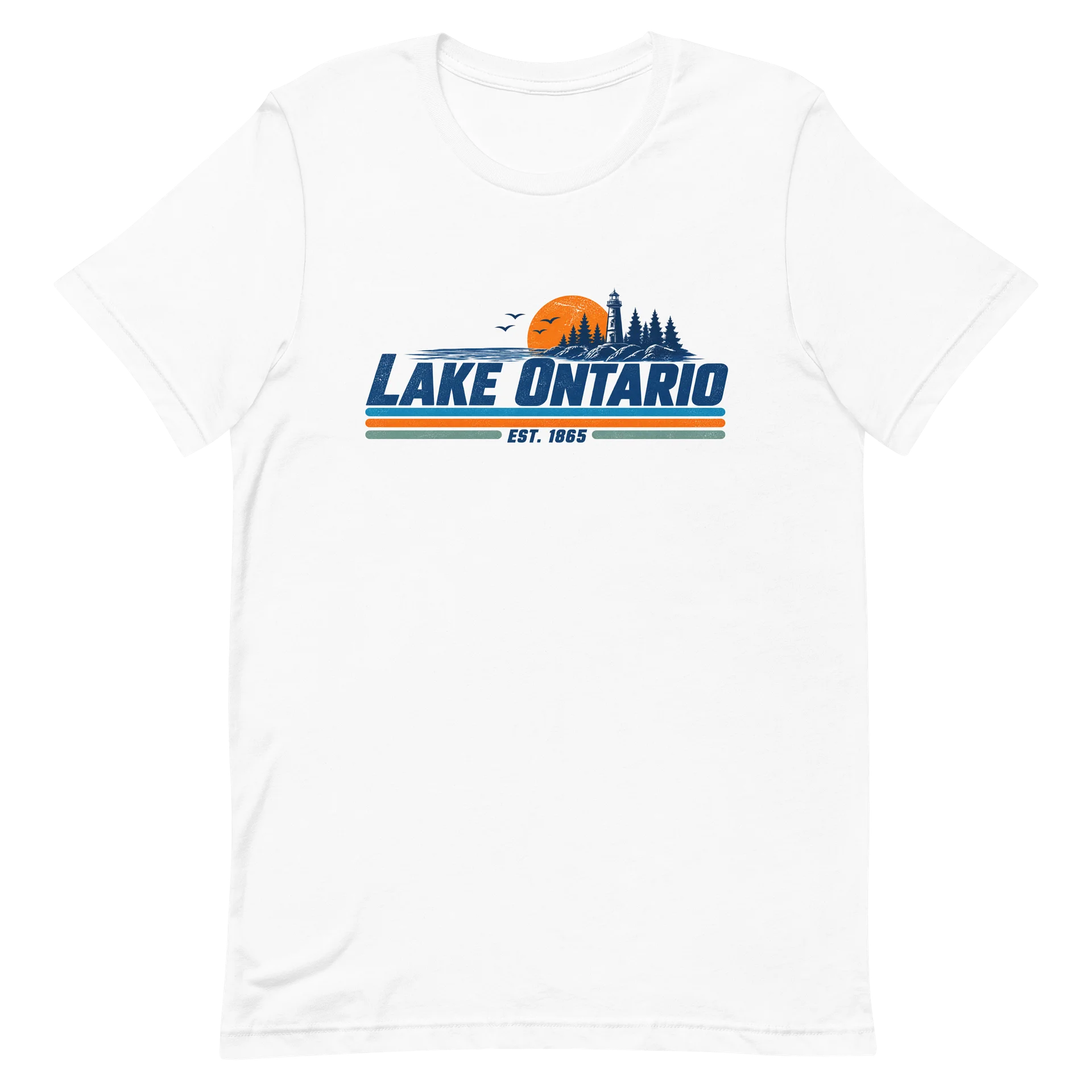 Lake Ontario Vintage Lighthouse Sunset T-Shirt product image (2)