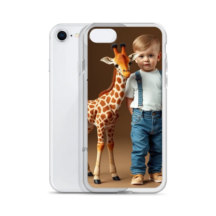 Giraffe and Little Boy Encounter iPhone Case product image (51)
