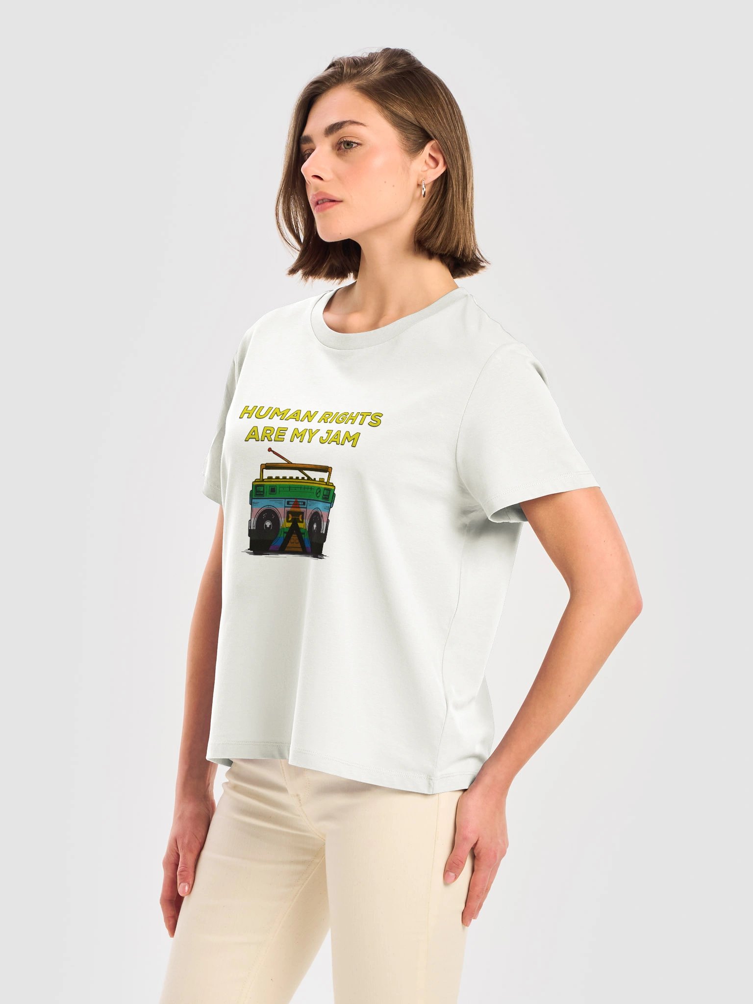 Human Rights Are My Jam Ladies Tee product image (80)