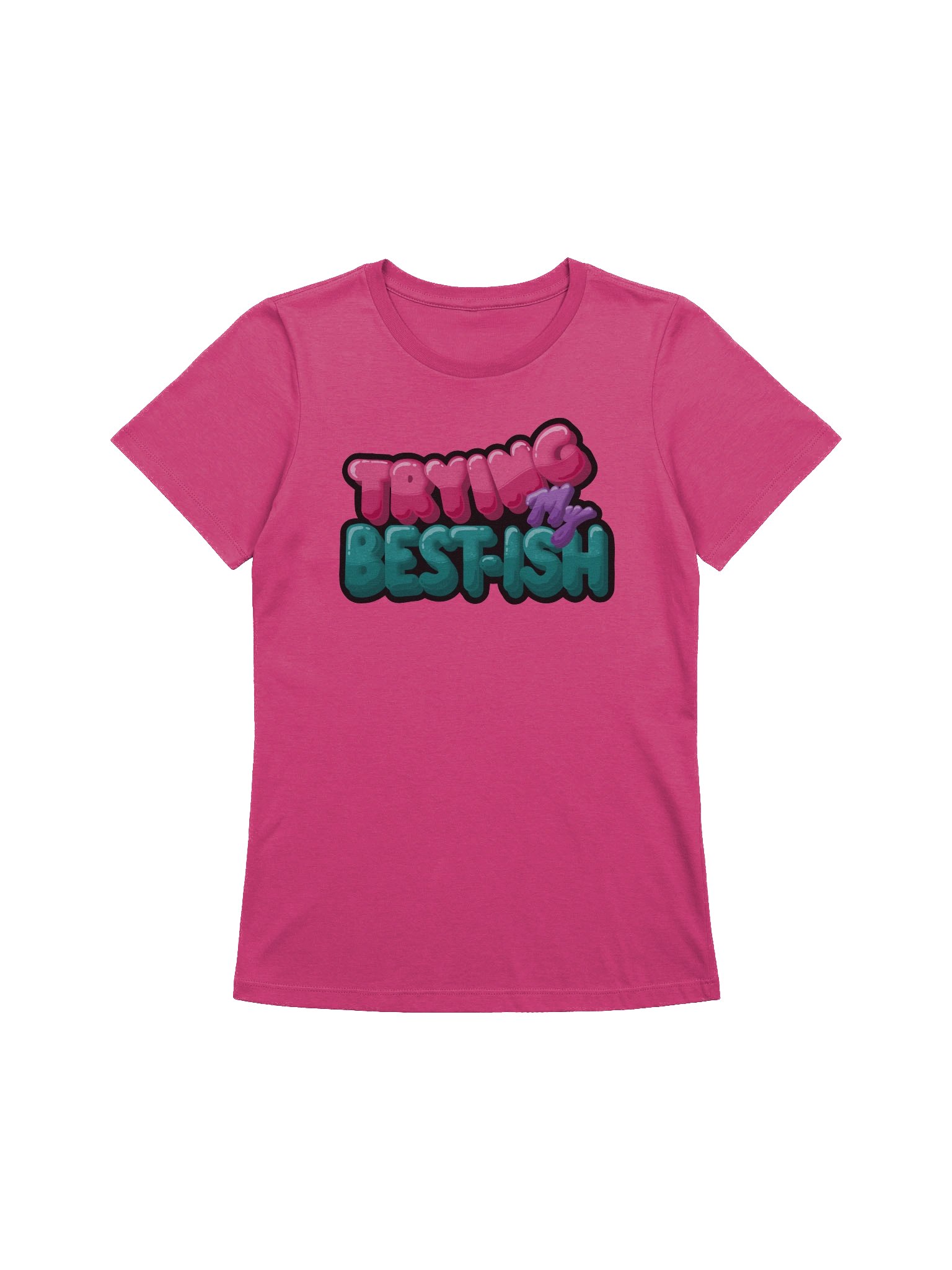 “TRYING MY BEST-ISH” - Kawaiifiti Style - Women's Relaxed-fit T-Shirt (Light) product image (1)