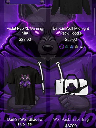 New shop has been made for my twitch merch visite 
Darks1nwolf.com to get your merch